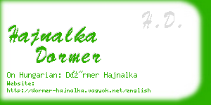 hajnalka dormer business card